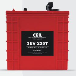 Batteria 3EV 225T 6V 165Ah Deep Cycle Tubular per Golf Cart
