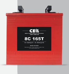Batteria 8C 165T 8V 124Ah Deep Cycle Tubular per Golf Cart