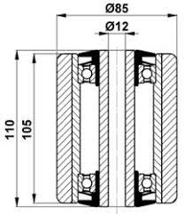 Ruota 85x105 110 Poliuretano 12F Linde 0039933604 (Compatibile) 1